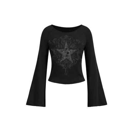 Women's Y2K Grunge Graphic Long Sleeve T-Shirt