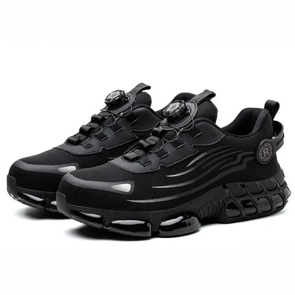 Men's Black Lightweight Steel Toe Safety Sneakers