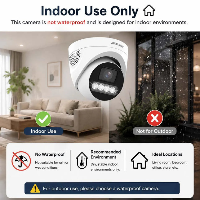 4K 8MP PoE Dome Security Camera