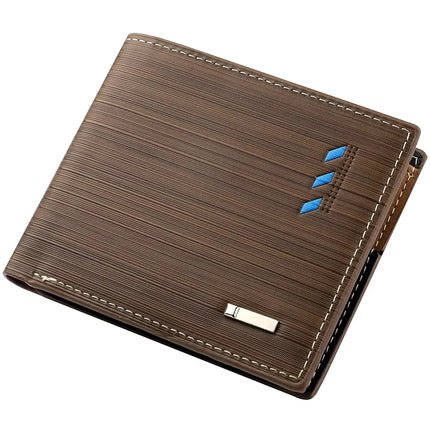 Stripe Leather Bifold Wallet
