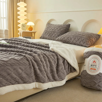 Soft Coral Velvet Flannel Blanket