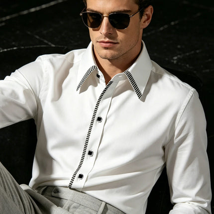 Men’s Patchwork Smart Casual Shirt