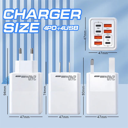 240W 8-in-1 USB-C Charger