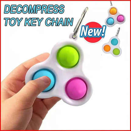 2-Piece Bubble Music Keychain Fidget Set