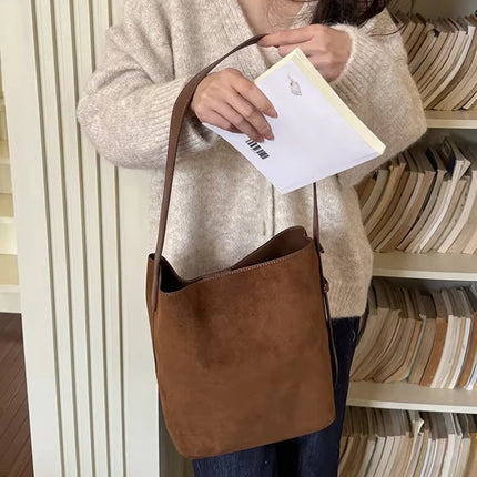 Large Suede Tote Bag