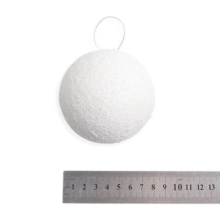 White Christmas Tree Baubles Set