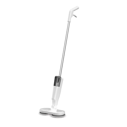 Wireless Electric Spin Mop Cleaner 2-in-1 Wet & Dry Floor Scrubber White