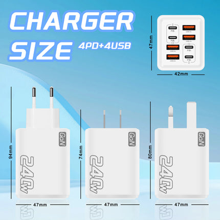 240W 8-in-1 GaN Desktop Charger