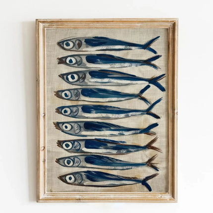 Pink Sardine Canvas Wall Art