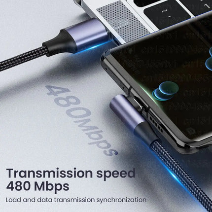 100W Right-Angle USB-C Cable