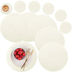 6Pcs 33.5CM Beige / 6 Mats 6 Coaster