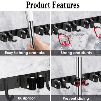Stainless Steel Mop and Broom Holder