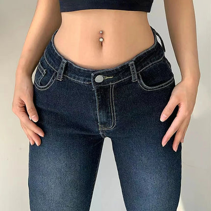 Vintage Low-Waist Flared Jeans