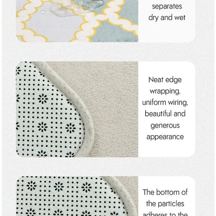 3-Piece Bathroom Floor Mat Set