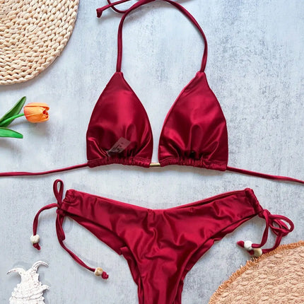 Folded Triangle Bikini Set