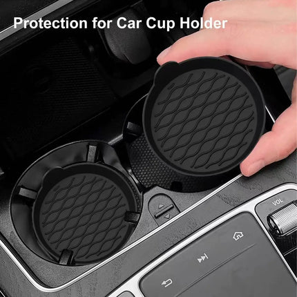 Silicone Car Cup Holder Mats – 2 Pieces