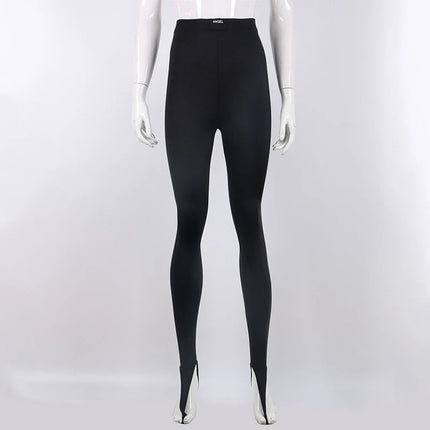 Black High-Waist Glitter Leggings