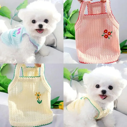 Floral Pet Suspender Vest
