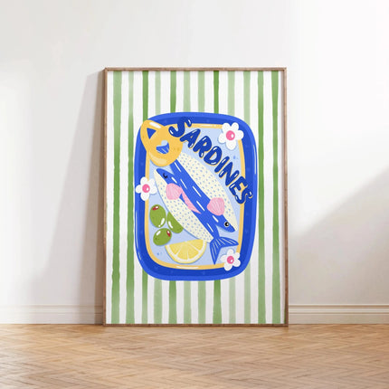 Pink Sardine Canvas Wall Art
