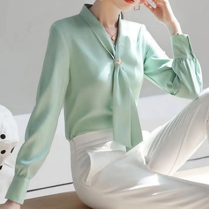 Women's White Chiffon Blouse
