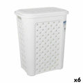 Laundry Basket Tontarelli Arianna With lid White 37,5 x 27,5 x 47 cm (6 Units)