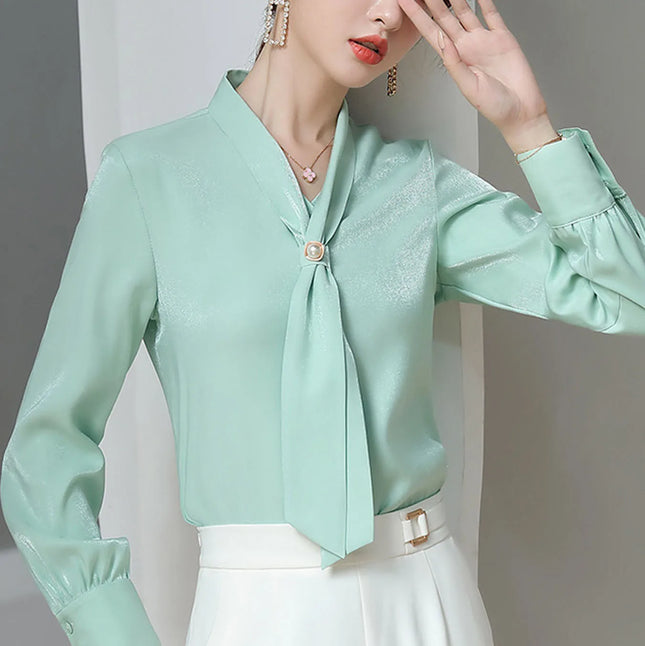 Women's White Chiffon Blouse