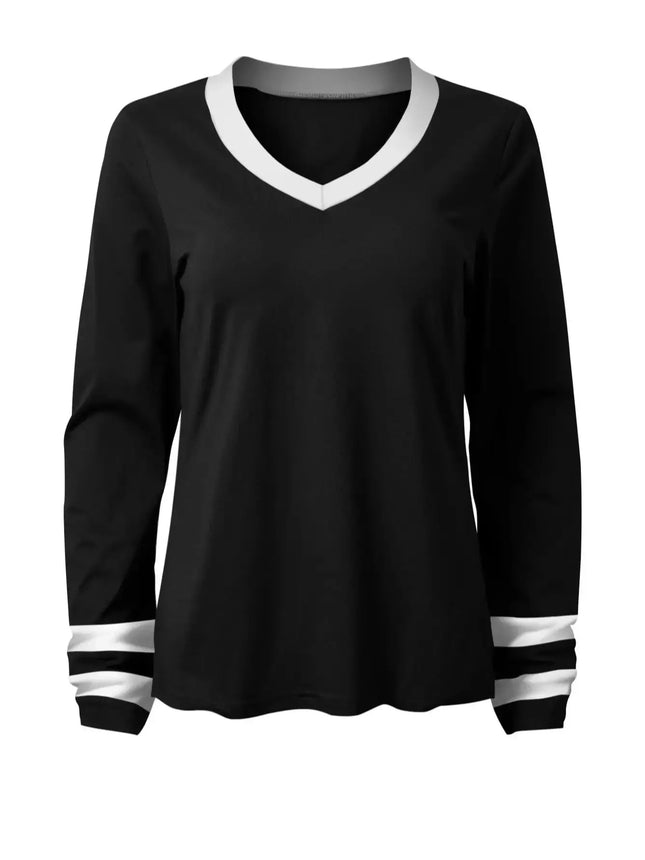 Women's V-Neck Long Sleeve T-Shirt
