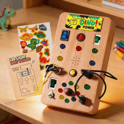 Montessori LED Sensory Activity Board with Switches and Buttons
