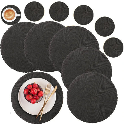Round Woven Placemat Set