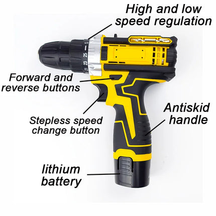 Cordless Electric Drill Set