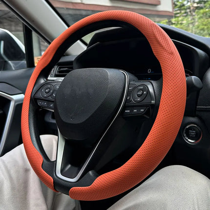 Universal Leather Steering Wheel Cover