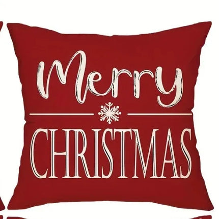 Red Christmas Pillow Cover