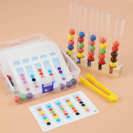 Color Sorting Beads and Test Tube Educational Game for Kids