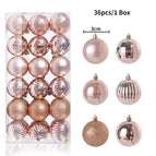 36pcs Rose Gold / 3cm