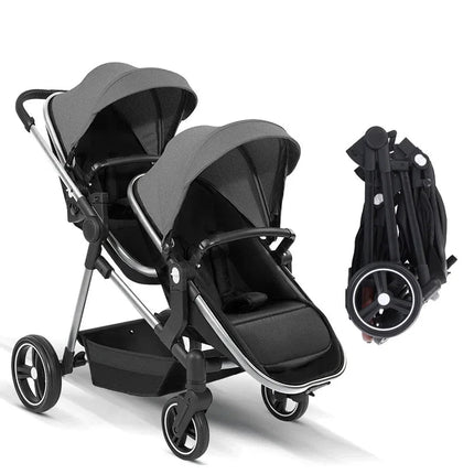 Foldable Convertible Twin Baby Stroller