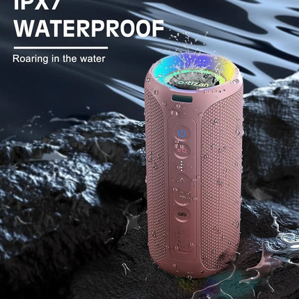 Waterproof Portable Bluetooth Speaker with RGB Lights