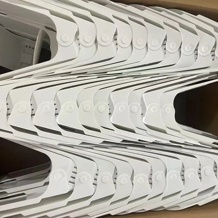 Adjustable Double-Layer Plastic Shoe Rack
