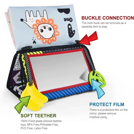 Baby Sensory Cloth Book with Mirror for Early Learning