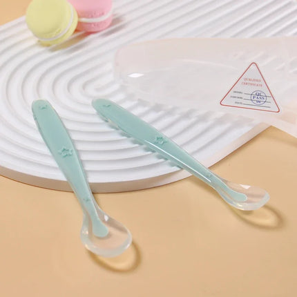 2-Piece Baby Silicone Spoon Set