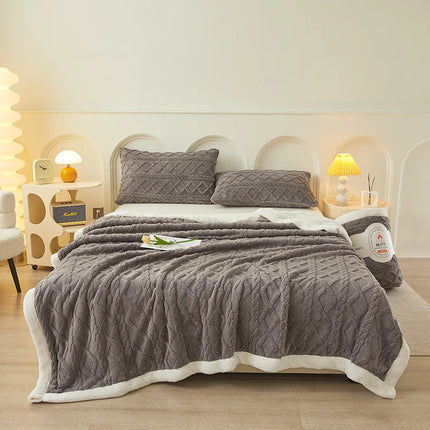 Soft Coral Velvet Flannel Blanket