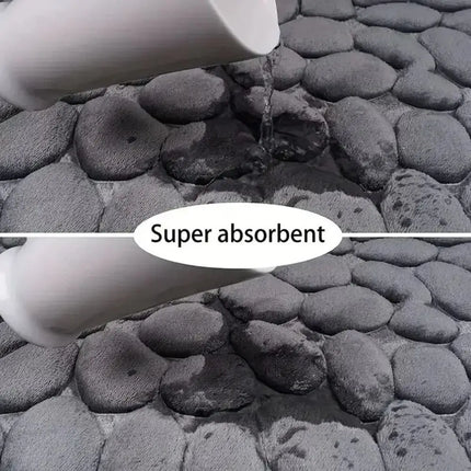 Cobblestone Embossed Bath Mat