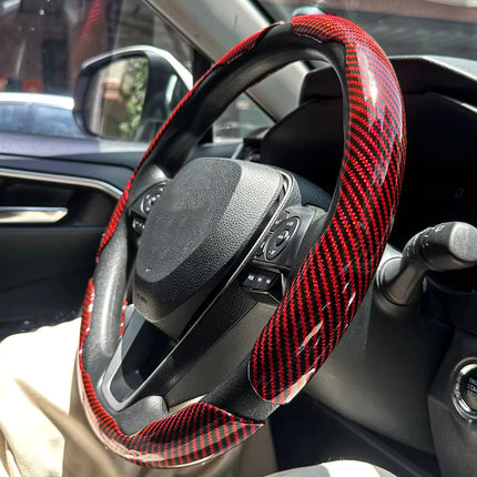 Carbon Fiber Steering Wheel Cover Set – 3 Pieces