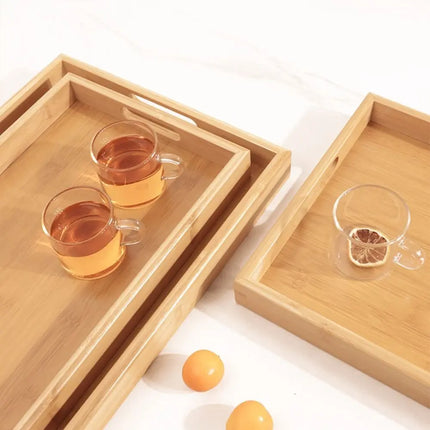 Rectangular Bamboo Storage Tray