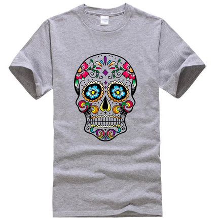 Men's Skull Print Streetwear T-Shirt