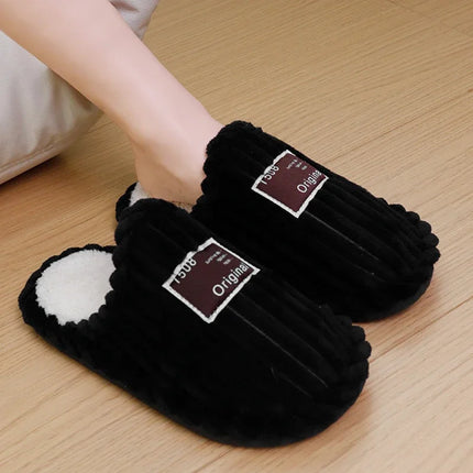 Warm Corduroy Winter Slippers