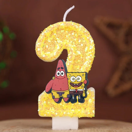 Cartoon Number Birthday Candles