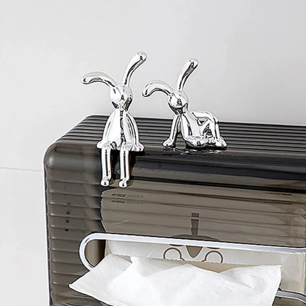 Long-Eared Rabbit Decorative Figurine Set