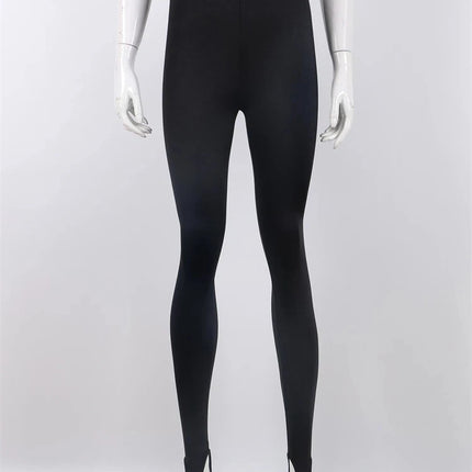 Black High-Waist Glitter Leggings