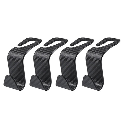Carbon Fiber Car Headrest Hooks – 4 Pieces