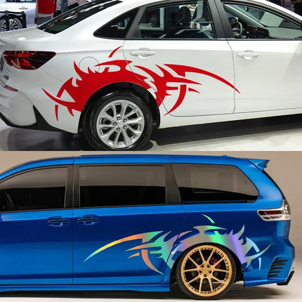 Flame Pattern Car Decal